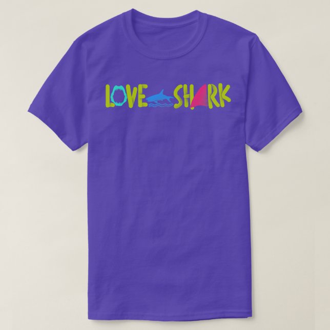 T-shirt Aimer le requin (Design devant)