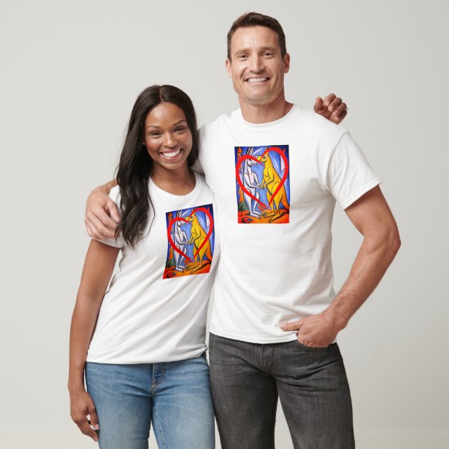 T-shirt Aimer les kangourous Animal Australien  (Unisexe)