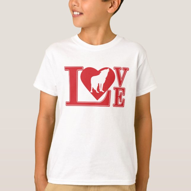 T-shirt Aimer les loups (Devant)