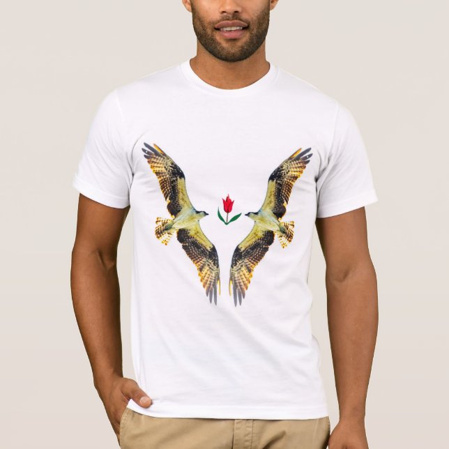 T-shirt Aimer les oiseaux. Ospreys (Devant)