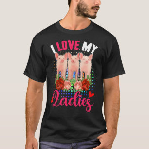 T-shirt Aimer Ma Mignonne Dames Trois Mignonnes Fleurs de 