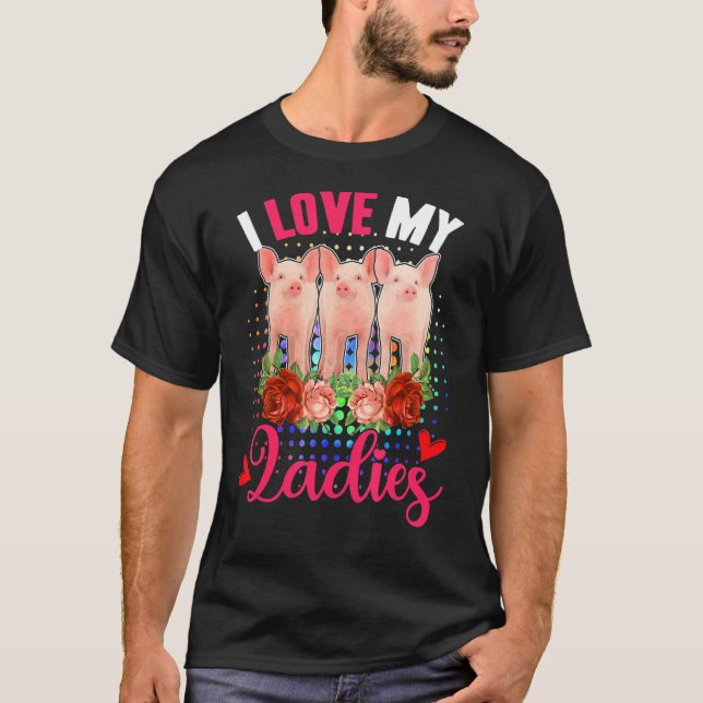 T-shirt Aimer Ma Mignonne Dames Trois Mignonnes Fleurs de  (Devant)