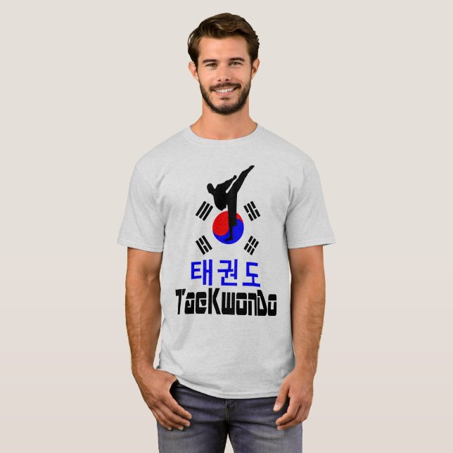 T-shirt ☯ Aimer ✔ Martial Coréen-TaeKwonDo (Devant entier)