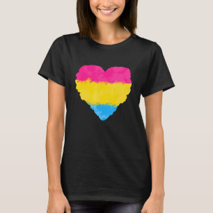 T-shirt Aimer mignon Le Drapeau Pansexuel Fierté Coeur Lgb