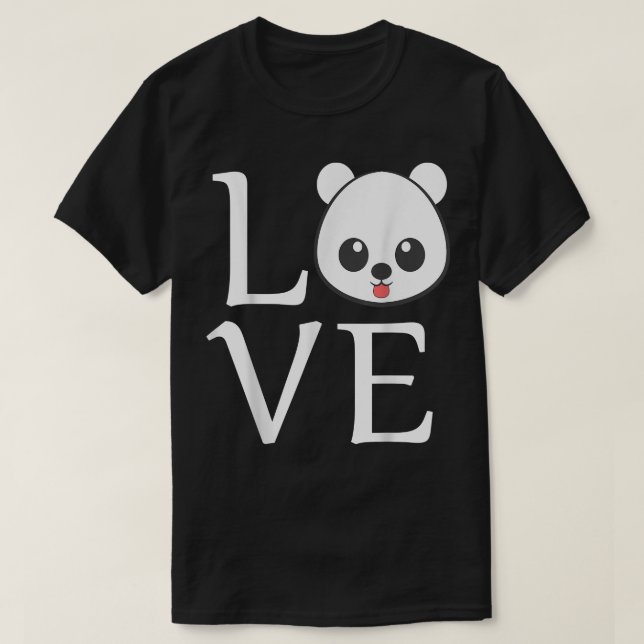 T-shirt Aimer mignon ours (Design devant)