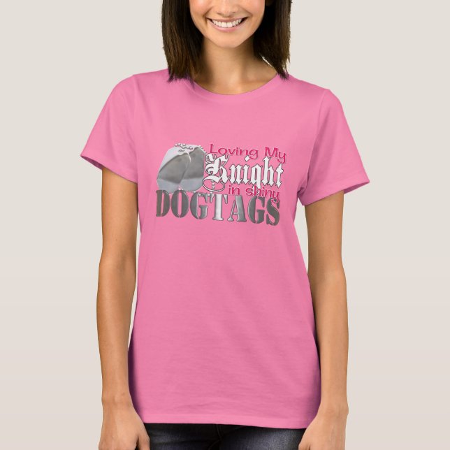 T-shirt Aimer Mon Chevalier En Chiens Chatoyants (Devant)