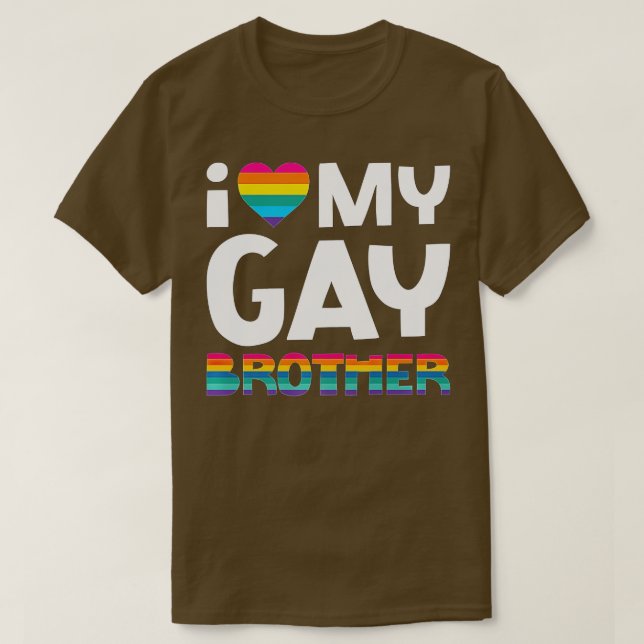T-shirt Aimer Mon Frère Gay LGB Pride Cadeau Gay Lesbian M (Design devant)