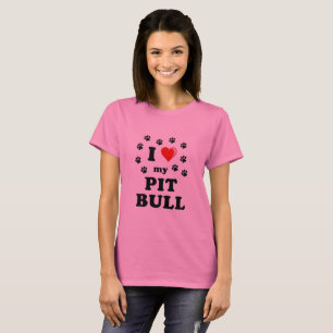 T-shirt Aimer Mon Pittbull
