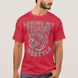 T-shirt Aimer Mon Style De Vie De Pêche 