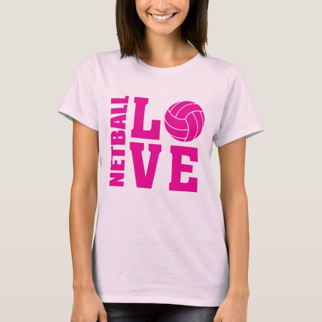 T-shirt Aimer Netball Rose, Netball (Devant)