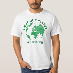 T-shirt aimer notre planète jour de l'terre conscience de