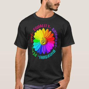 T-shirt Aimer Paix gentillesse Égalité Inclusion signe de 