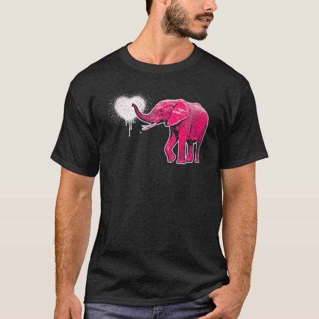 T-shirt Aimer pulvériser l'éléphant (Devant)