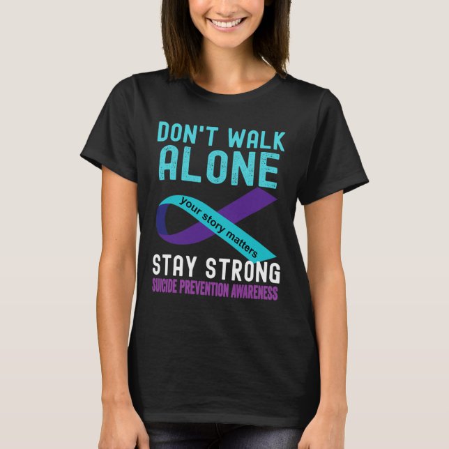 T-shirt Aimer quelqu'un Turquoise violet de prévention du  (Devant)