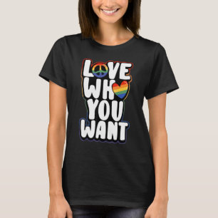 T-shirt Aimer Qui Vous Voulez Lgbt Q Gay pride Drapeau Fie