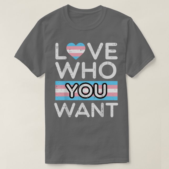 T-shirt Aimer Qui Vous Voulez Transgenre Trans Pride Indic (Design devant)