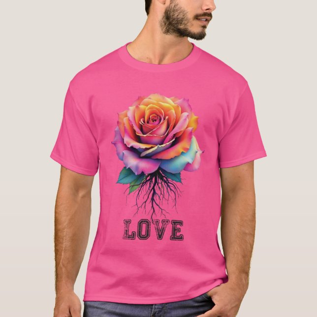 T-shirt Aimer rose (Devant)