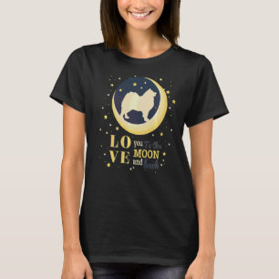 T-shirt Aimer Samoyed Bjelkier Chien À La Lune