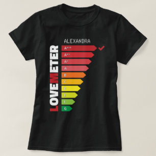 T-shirt Aimer Score D'Un À G Rouge Blanc Nom Personnalisé