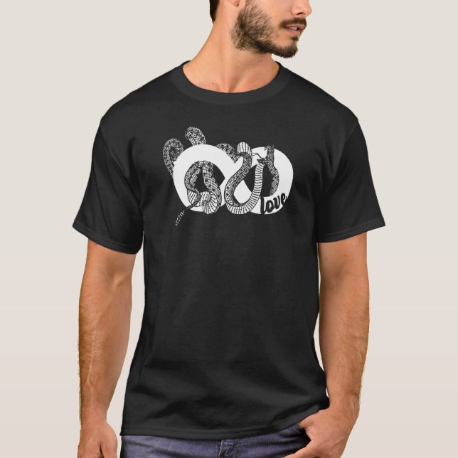 T-shirt Aimer Serpents Infinité Symbole Reptile Animaux Na (Devant)