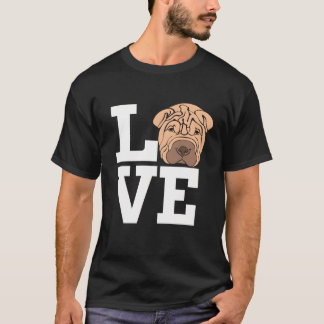 T-shirt Aimer Shar Pei Chien mignon Shar-Pei Amoureux des 