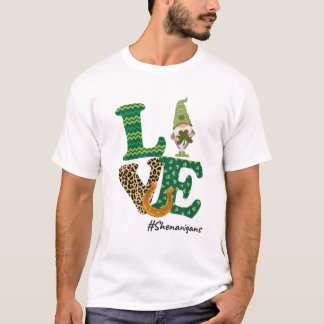 T-shirt Aimer Shenanigans Lucky Leopard Gnome St patrick D