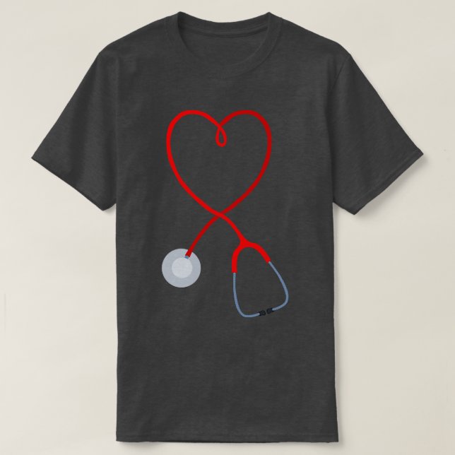 T-shirt Aimer stéthoscope (Design devant)