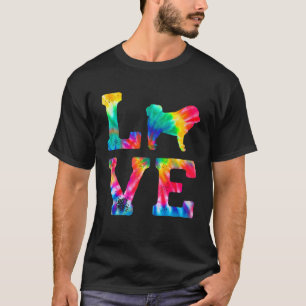 T-shirt Aimer Tibétain Mastiff Tie Dye Chien Maman Papa