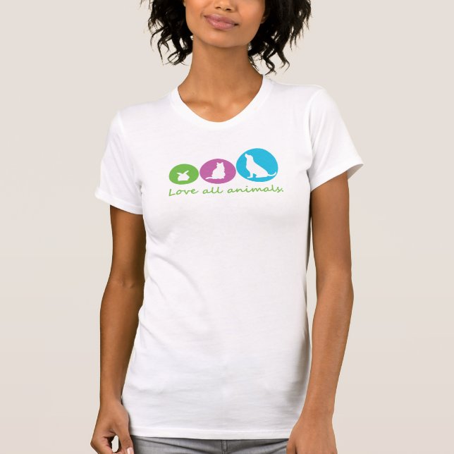 T-shirt aimer tous les animaux (Devant)