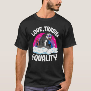 T-shirt Aimer Trash & Égalité Opossum Bisexual Drapeau Bi