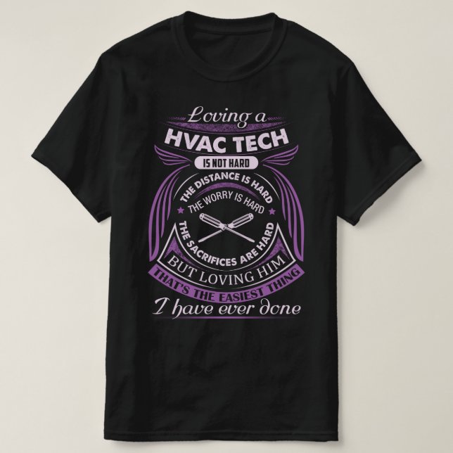 T-shirt Aimer une technologie HVAC n'est pas difficile (Design devant)
