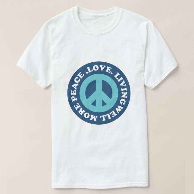 T-shirt Aimer Vivre Bien – Conception de Typographie de Pa (Design devant)