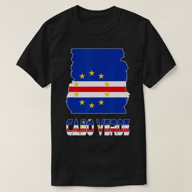 T-shirt Aimez Cap Babo Verde Avec La Fierté Drapeau Cap-Ve (Design devant)