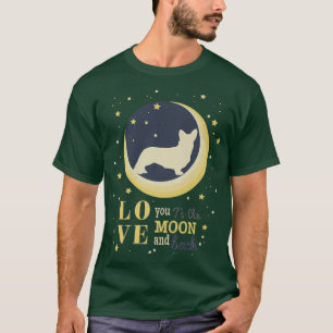 T-shirt Aimez Cardigan Welsh Corgi À La Lune 