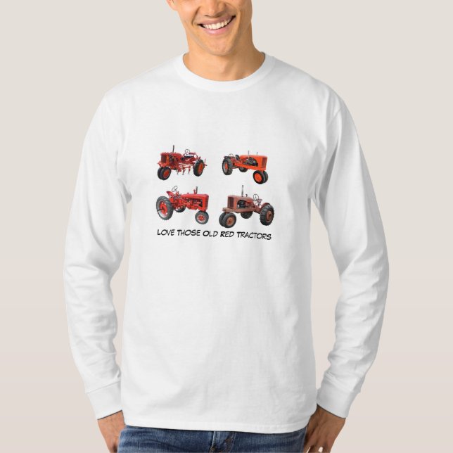 T-shirt Aimez ces vieux tracteurs rouges (Devant)