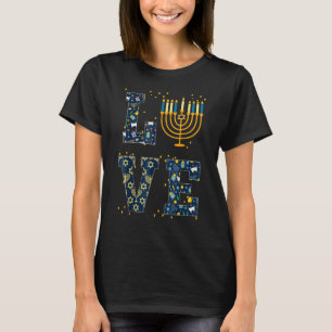 T-shirt Aimez Hanukkah Ménorah juive Pyjama Hanukkah Homme