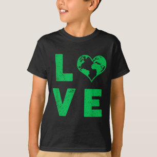 T-shirt Aimez la planète Terre en détresse environnemental