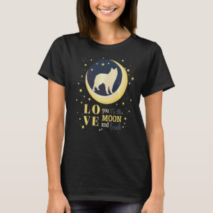 T-shirt Aimez Le Chien-Chien-Chien Belge À La Lune
