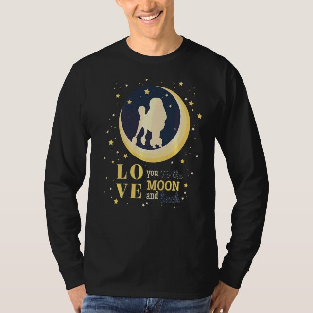 T-shirt Aimez Le Chien De Poiche À La Lune (Devant)