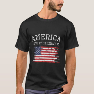 T-shirt Aimez-Le Ou Laissez-Le En Amérique Patriot 4 juill