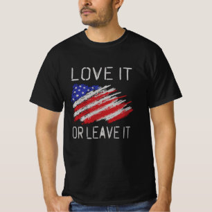 T-shirt Aimez-le ou laissez-le États-Unis Drapeau