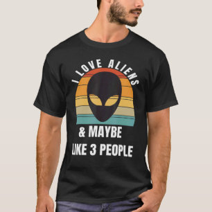 T-shirt Aimez les aliens et peut-être 3 personnes