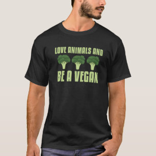 T-shirt Aimez Les Animaux Et Soyez Un Véganisme Végétal