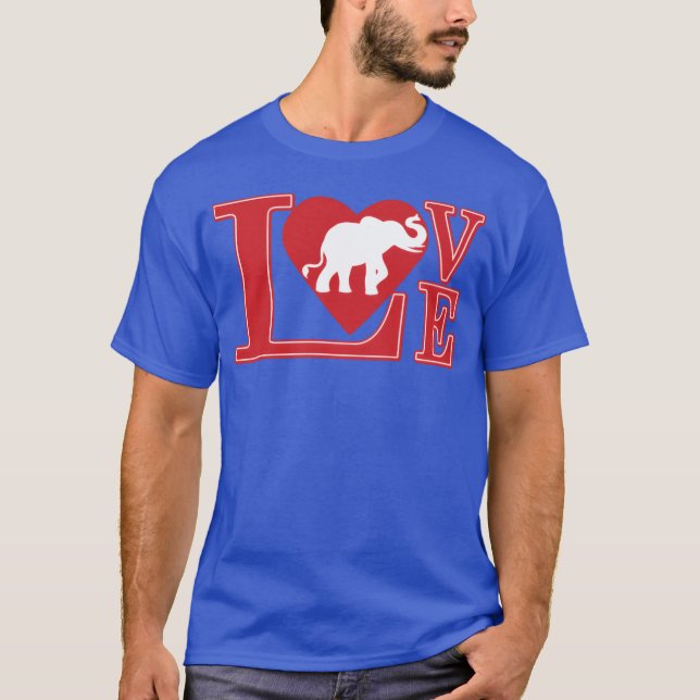 T-shirt AIMEZ LES ÉLÉPHANTS famille (Devant)