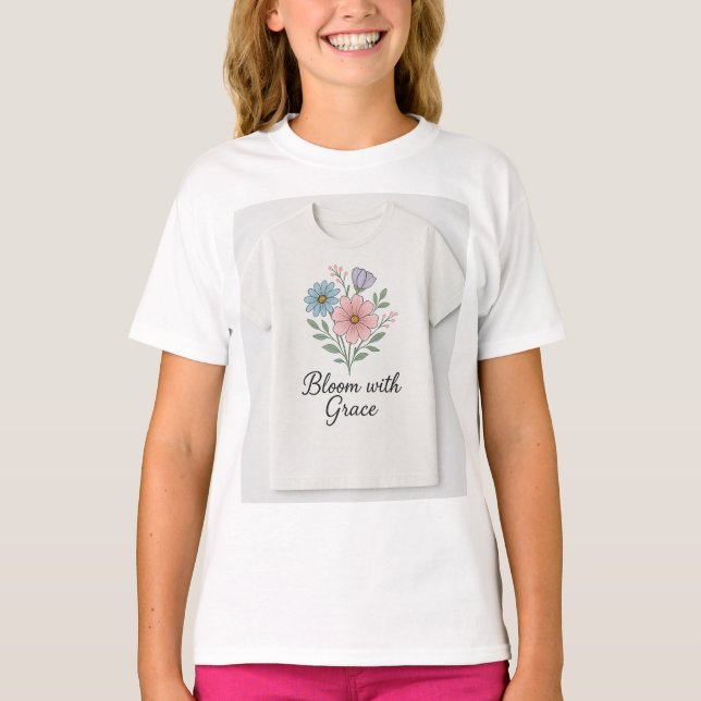 T-shirt Aimez les fleurs douces ? Bloom avec grâce dans le (Devant)
