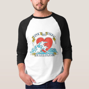 T-shirt Aimez l'océan, employez moins de plastique