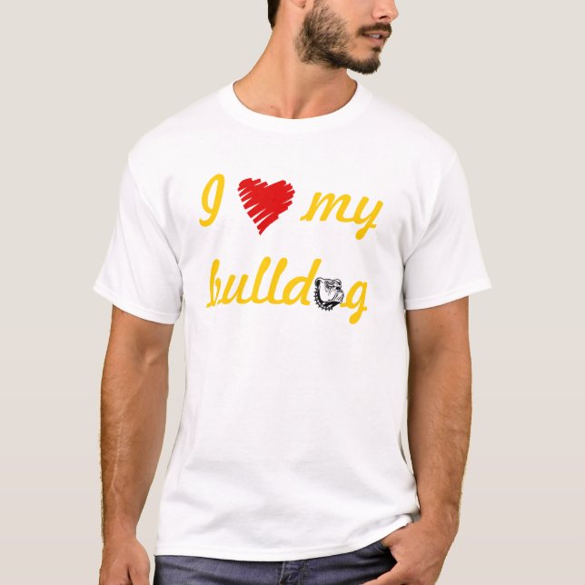 T-shirt Aimez ma chemise de nuit de bouledogue (Devant)