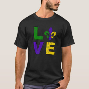 T-shirt Aimez Mardi Gras Fat Tuesday Fleur De Lis Carnaval