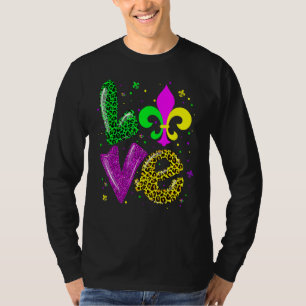 T-shirt Aimez Mardi Gras Fleur De Lis Léopard La Nouvelle-