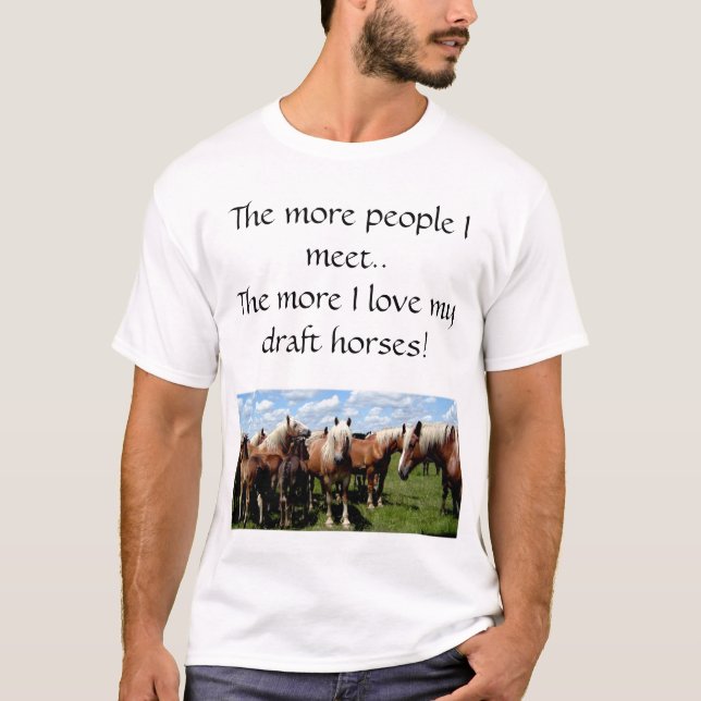 T-shirt Aimez mes chevaux de trait (Devant)